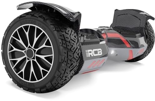 RCB Hoverboard Tout-Terrain 8,5 Pouces – Gyropode avec LED, Batterie 4Ah Puissante, Double Moteur, Self Balance Scooter pour Enfants, Adolescents & Adultes