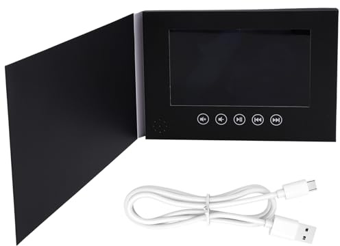 LuobannmIPS Screen 7 Inches Hard Cover Video Brochure 256mb Memory 5 Button Functionality
