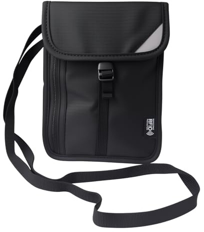 Watproofit Brustbeutel mit RFID Schutz Wasserdicht | Anti-Diebstahl Unisex Reisegeldbeutel für Herren & Damen, Brusttasche für Pass, Kreditkarten & Smartphone