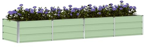 vidaXL Pflanzkübel Grün 320 x 80 x 45 cm Stahl