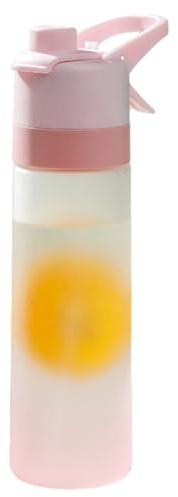 Vattensprayflaska - sprayflaska för dricksvatten - Bärbar spray för sport 650 ml - Drick Tvåfunktionssport med sugrör - Återanvändbar sprej för Pal