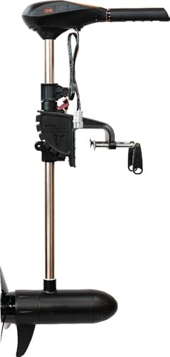 Rhino Motors VX 55 V2 Elektro Außenbordmotor, 12V, 55 lbs Schubkraft, 600W, Gewicht 9 kg, Schaftlänge 79 cm, 5 Vorwärts- / 3 Rückwärtsgänge, teleskopierbar