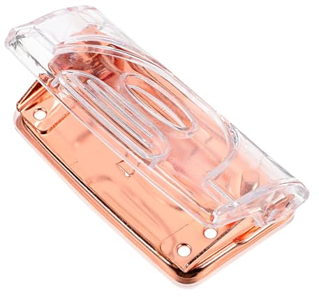 MINAOLULUS Tragbarer Roségold Locher aus Langlebigem Metall Kompakter Multifunktions Kartenstanzer für Büro Basteln Scrapbooking