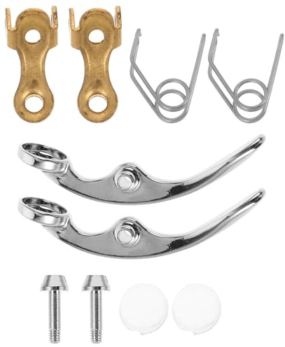 SHINYPASING 10pcs Trumpet Water Key Spit Valve Repair Kit Silver Metal Set Screws Pads Springs Easy Installation Enhanced Playing Experience for Brass Instruments