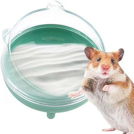 Casa de baño para hámster – Lavabo para roedores, cuenco de para sauna | componente de higiene animal, herramienta de hábitat para cobayas, exterior transparente, jerbo, chinchilla,