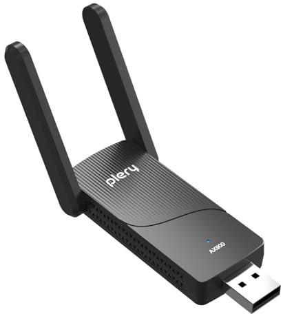 PLERY 2 en 1 Adaptador WiFi 6 AX900 + BT5.4 Bluetooth USB WiFi para PC