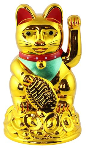 Freak Scene Glückskatze - Maneki-Neko - Winkekatze - 11 cm - Gold