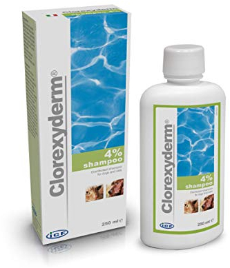 Clorexyderm 4% Shampoo für Hunde, Katzen & Pferde | Tiefenreinigung & Fellpflege | Unterstützt Hautfeuchtigkeit & Frische | Sanfte & Effektive Formel | 200ml