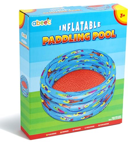 abeec Paddling Pool for Kids, 1.5m Inflatable Pool for Kids, Quick Inflating Paddling Pool for Toddlers, Perfect Garden Toy