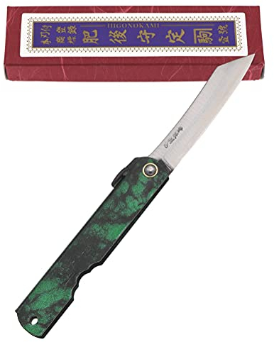 HIGO NO KAMI Klappmesser Taschenmesser Japanisches Hisui Polierte Klinge by Nagao Kanekoma