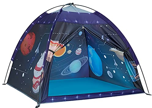 Kinderzelt, Exqline Spielzelt Kinder Zelt Drinnen und Draußen, Pop up Zelt Weltraum Planet Sonnensystem Thema, Weihnachts/Geburtstageschenk für Kinder