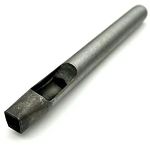 3dancraftit Punzonador de agujero de cuero de forma cuadrada Junta hueca cortador de corte Punzón juegos de herramientas para cortar cuero tela de papel de goma Material suave 5/16 pulgadas/8 mm S384