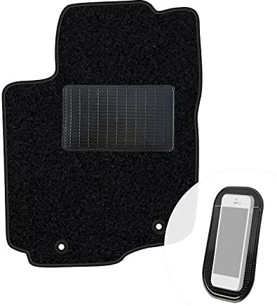 moto-MOLTICO Fahrer Fußmatte Auto Velours Fahrerseite Autoteppiche Schwarz Fahrermatte 1-teilig passend für Toyota Rav 4 IV 2013-2019