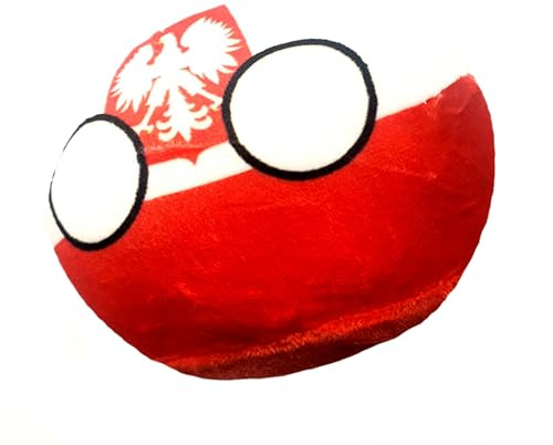 Poland 10cm Countryballs Country Ball Cute Polish Coat of Arms EU Europe Flag Cuddly Meme Ball Toy Gift