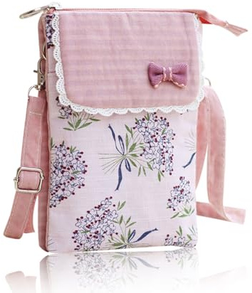 dogmoon Handytasche Zum Umhängen, Leichte Crossbody Umhängetasche, Handy Umhängetasche Damen, Handy Tasche Damen Multifunktionale Damen Handytasche Mit Schultergurt für Alltag Schule Einkauf (Rosa)