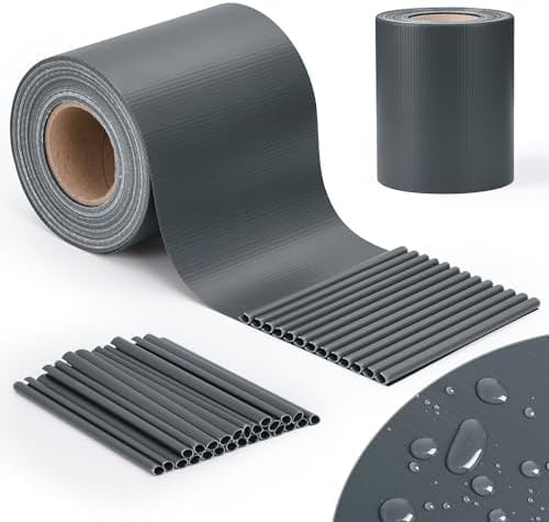 Generico Rotolo di Strisce in PVC per Recinzione, con Clip di Fissaggio, Protezione dal Vento e Protezione per la Privacy, per recinzioni, balconi. 19cm x 35m. (Antracite)