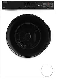 SHARP ES-PRO914WA-DE Waschmaschine Frontlader, 9kg, 1400U/min, Smarte Bedienung durch Veezy App, Dampffunktion, Inverter, 15 Programme, AquaStop, Weiß