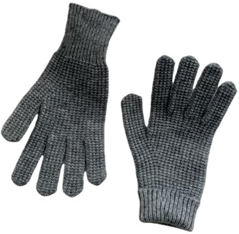 JINZIJINYU Strickhandschuhe Damen Zwei Finger Handschuhe Aus Einfarbiger Wolle Mit Split Finger Touchscreen Partikelgewebt Fahrrad Ski Handschuhe Grau