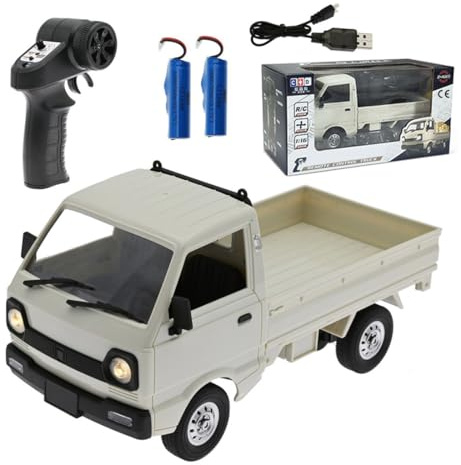 BuildCubes WPL D12 Mini RC Camion Télécommandé - 1/16 Modèle de Transport Off Road Fourgon RTR