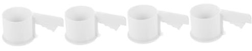 Alipis 4pcs Outil De Cuisson pour Tamis à Farine Récipient à Sucre Balances De Cuisine Corbeille Pâtisserie Sucrier Avoine Gadgets Céréale Biscuit Infuseur Poêle Plastique Blanche