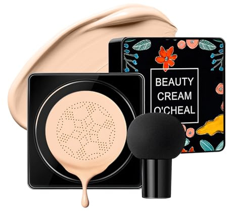 O'CHEAL Svamphuvud luftkudde CC kräm, beauty svamp luftkudde BB Cream Foundation concealer för ansiktet makeup concealer kudde för ansiktet Comestics 01#elfenben