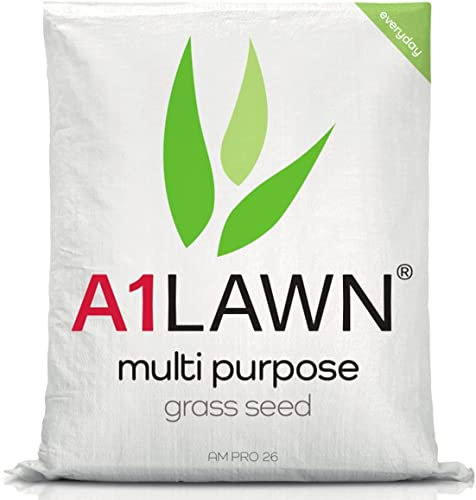 A1 Lawn Multi Purpose Grass Seed, 5kg (140m2) – Fast Growing UK Quality, Pet & Child Friendly – Patch Repair, Over Seeding, New Lawns & Thickening – DEFRA Approved Lawn Seed (AMPRO26)