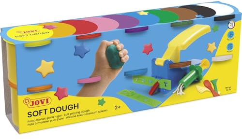 Jovi Blandiver Knete (extra weiche Knetmasse für Kinder ab 2 Jahren) 10 Dosen, farbig sortiert zu je 110 g