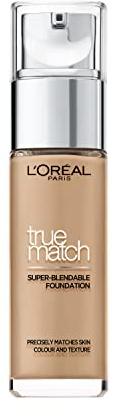 L'Oréal Paris Make up, Flüssige Foundation mit Hyaluron und Aloe Vera, True Match Make-Up, 6.N Neutral Medium