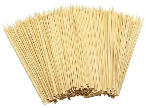 Hysagtek 400 Pcs Wood Skewers 6 Inch Bamboo Skewers Fruit Skewers Chocolate Fountain Sticks Fondue Sticks for Appetizer, BBQ, Cocktail, Kabob, Chocolate Fountain, Barbecue, Party