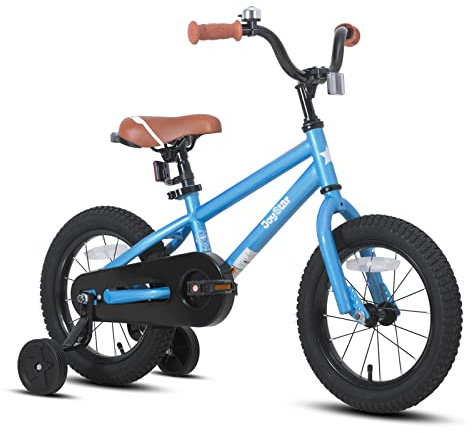 JOYSTAR 14 Inch Kids Bike for 3 4 5 Years Boys Girls Gifts Children Bicycle with Training Wheels Coater Brake BMX Style Blue