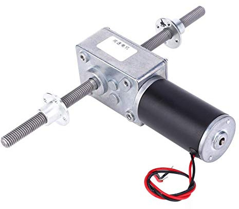 ViaGasaFamido ViaGasa Schneckengetriebemotor DC24V M8 Rechts-Linksgewinde hochdrehzahl/hochdrehmoment Turbinenminderermotor mit Flansch Geschwindigkeitsreduzierungsrate 17