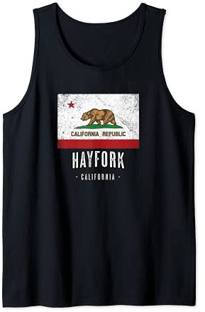 HAYFORK - California | Cali City Souvenir - CA Flag - Tank Top