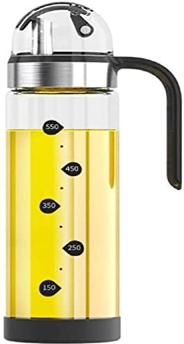 enduo Bottiglia per spezie in vetro borosilicato Coperchio automatico oliatore distributore di olio d'oliva utensili da cucina 550ml
