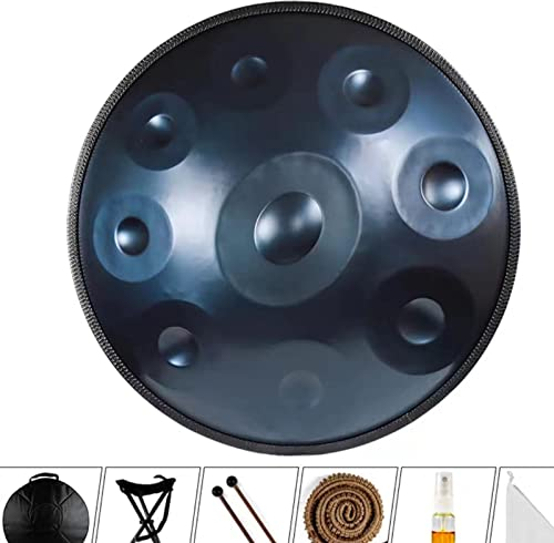432hz Handpan Steel Drum 9 Töne 22inch Purple Performer in D Minor mit Handpan-Ständer, Handpan-Koffer