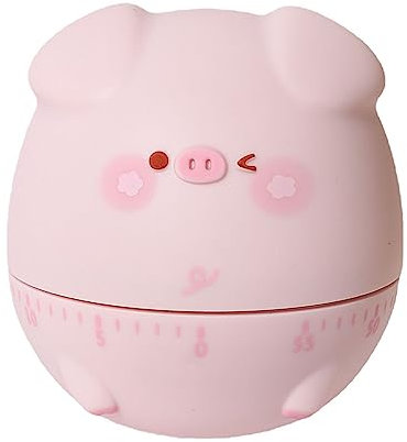 Ranvi Tumbler Timer da cucina, meccanico 60 minuti, non richiede batterie (Piggy)