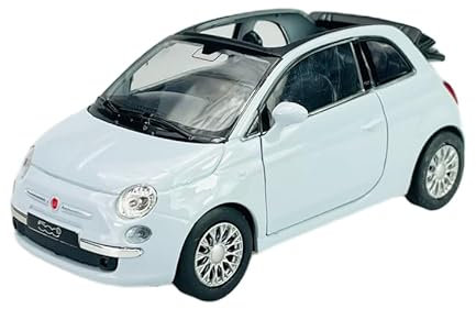 Welly FIAT 500C Cabrio Hellblau Ab 2009 1/34-1/39 Metall Modell Auto Die Cast Neu im Kasten