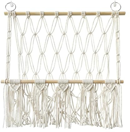 Creperture Stofftier Spielzeug Organizer Netz Kinderzimmer Wandbehang Dekoration Boho Makramee Aufbewahrung Hängematte Aufbewahrung Spielzeughalter für Kinder, Spielzimmer, Schlafzimmer, B
