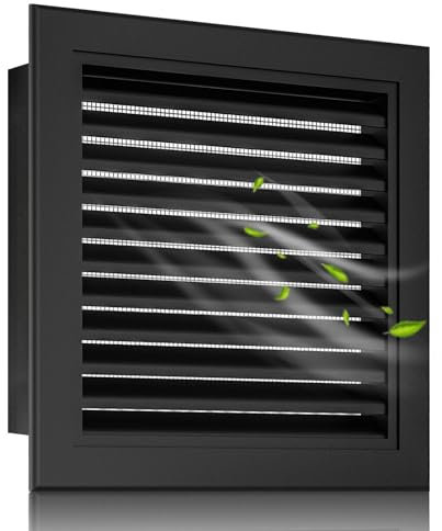 Zepoty 6x6 Aluminum Attic Vent - Screened for Protection, Ideal for Gables, Sheds, and Attics - Vent Opening 4x4 - Boost Ventilation and Guard Against Moisture
