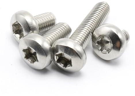 NITVIA 10/50 Stück M2 M2.5 M3 M4 M5 M6 M8 304 A2-70 Edelstahl GB2672 Torx-Flachkopfschraube mit sechs Lappen, sechs Lappen, rund, Länge = 3–80 mm(Color:12mm,Size:M6 10pcs)