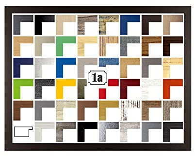 Colorello Bilderrahmen Posterrahmen Puzzlerahmen 48x68 cm Braun Dunkelbraun 68x48 cm mit weisser Rückwand und klarem Acrylglas