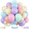 Pastel Balloons 12 Inch Pastel Rainbow Balloons Multicolor Colorful Macaron and Gold Confetti Balloon for Girls Unicorn Easter Engagement Wedding Anniversary Baby Shower Birthday Party Decorations