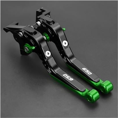 JBPIHZT Kupplungs 2023 Grün Einstellbare Ausziehbare Bremse Kupplung Hebel Griff Für KAWASAKI Für Ninja Z650 Z 650 2016-2022 Motorrad Zubehör Bremshebel(Black Green)