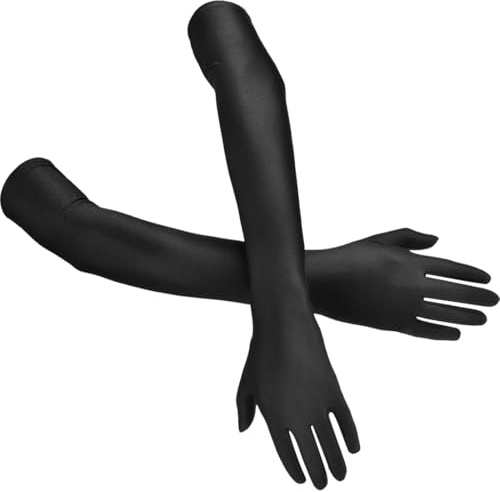 XBFOCNH Gants Longs Femme, Gant Long, Gant Satin, Longs Élégants Gants pour Festival Costumée Danse Soirée…