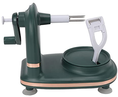 Apples Peeler Machine, Quick and Thin Pear Peeler Hand Crank Abs Apples Peeler Multifunction Fruit Peeler with Suction Cup Base for Kitchen (Type 2)