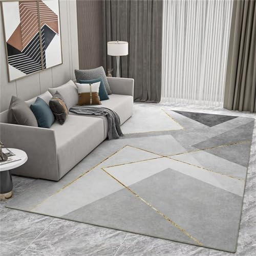AITROMNI XXL Teppich Auslegware Teppichboden Waschbarer, superweicher Teppich, fusselfrei, Abstrakter für das Wohnzimmer Reinigung 140X270CM