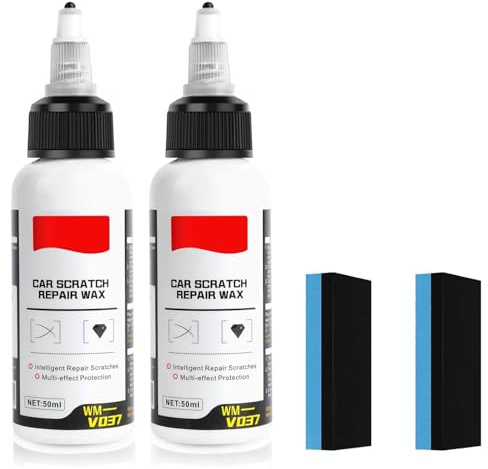 V-Vaxy Auto Kratzer Reparatur Wachs Kit, 2x50ml Autokratzer Entferner & Politur, Lackrestaurierung für Kratzer und leichte Schäden, Ultimate Paint Restorer