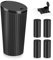 KILDOWS Bote de Basura para Coche, Mini Cubo de Basura del Vehículo con Tapa Negro Impermeable Papelera Portátil Pequeño con 4 Rollos de Bolsas de Basura Accesorios Interior para Coche Oficina Hogar