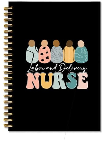 DOFQZ Labor and Delivery Nurse Gifts Spiral Notebook Journal for Women Work, Labor and Delivery Nurse Nursing Appreciation Journal Notebook Gifts for Women, 5.5 x 8.3 Inches