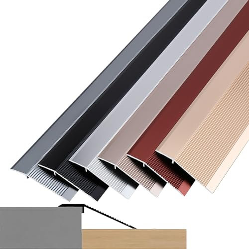 Hoiweqr Aluminium Übergangsprofil Breit 90mm, Bodenübergangsstreifen Lamina Zu-Fliesen, 10-40mm Höhe Ausgleichsprofil, Türschwelle Rampe, Boden-Leiste, Bodenübergangsstreifen(Gold,900cm(90x10))