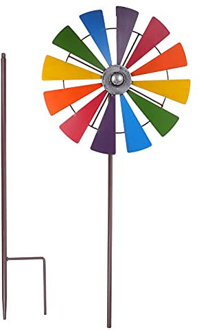 VANZACK Moulin à Vent Forgé pour Composition Décoration De Jardin De Style Rural Ornement De Pelouse